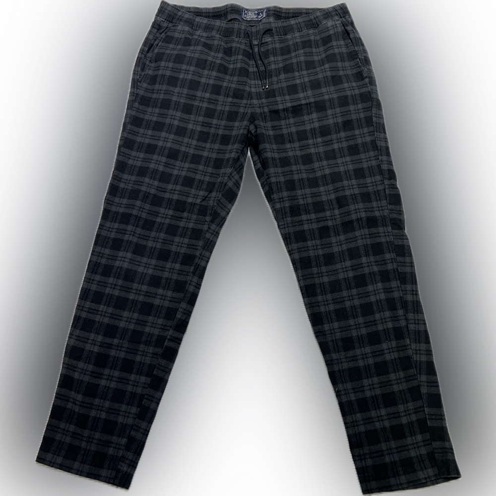 Abercrombie & Fitch Black Plaid Joggers